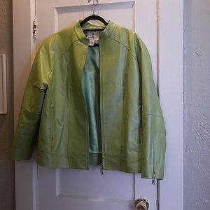 Lime Green Leather Jacket